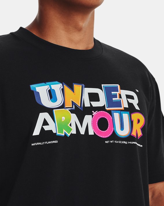 男士UA Endorsed Heavyweight短袖T恤, Black, pdpMainDesktop image number 3